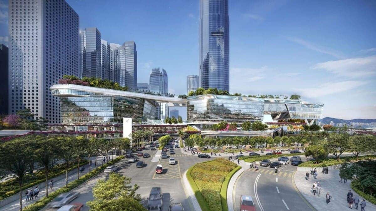 Рендер «горизонтального небоскреба» Central Yards / © UNStudio