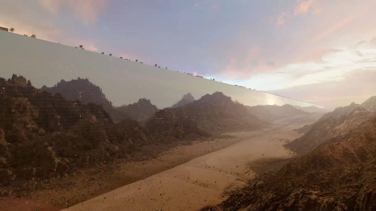 Рендер горизонтального небоскреба «Зеркальная линия» (The Line) / © NEOM