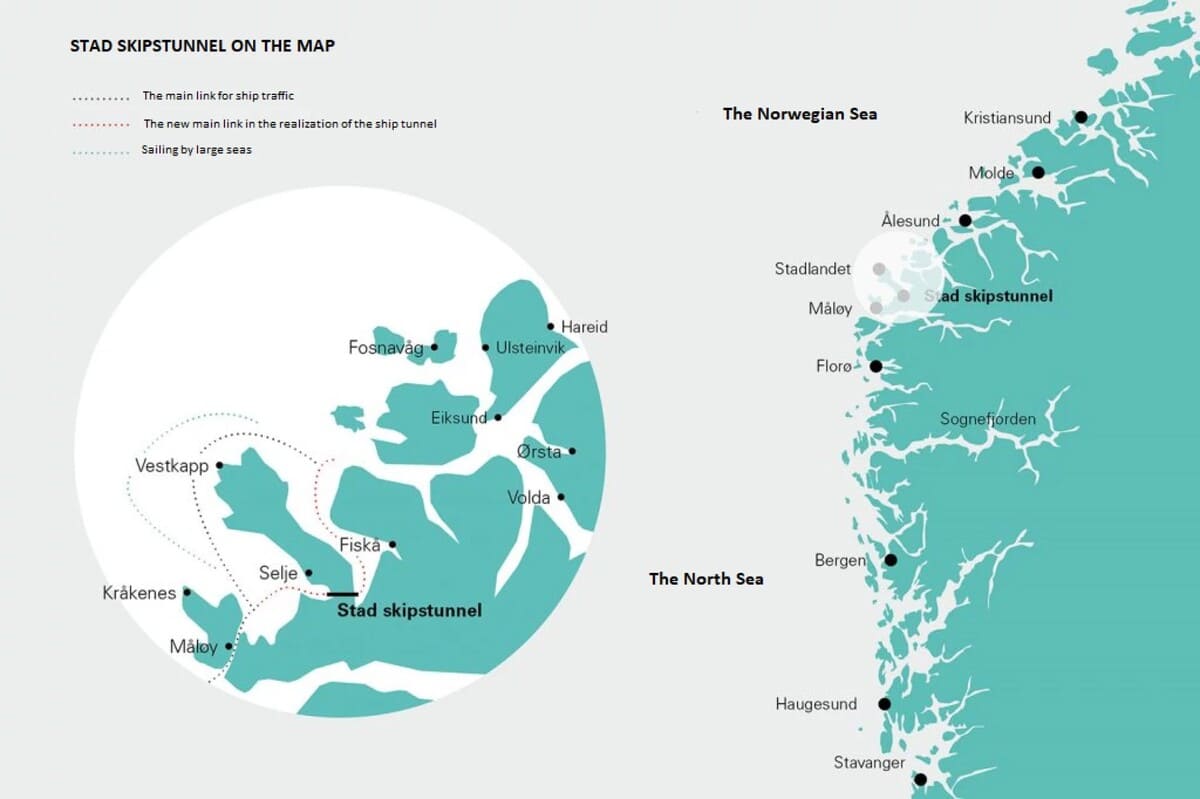 Расположение тоннеля / © Norwegian Coastal Administration