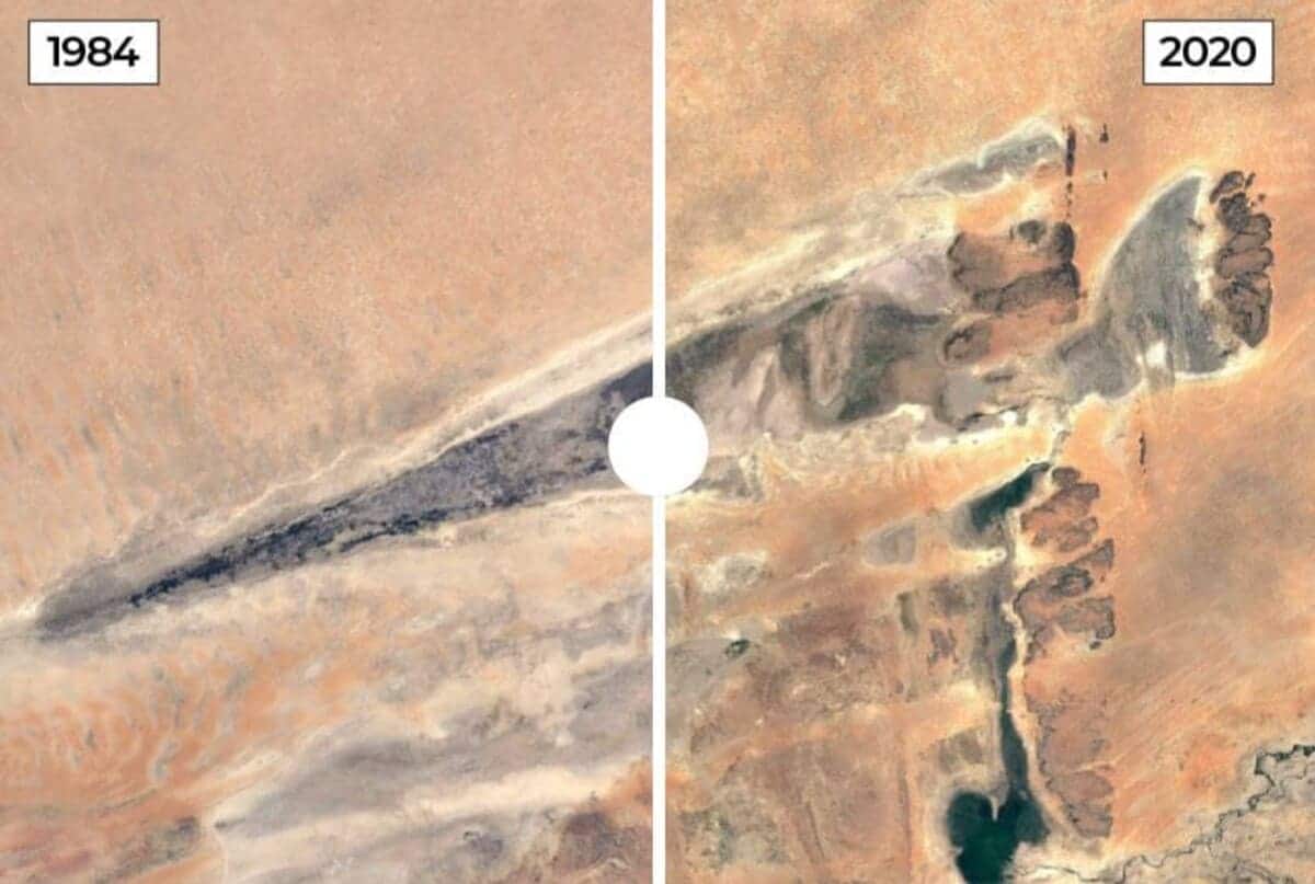 Озеро Фагибин, Мали / © Google Earth