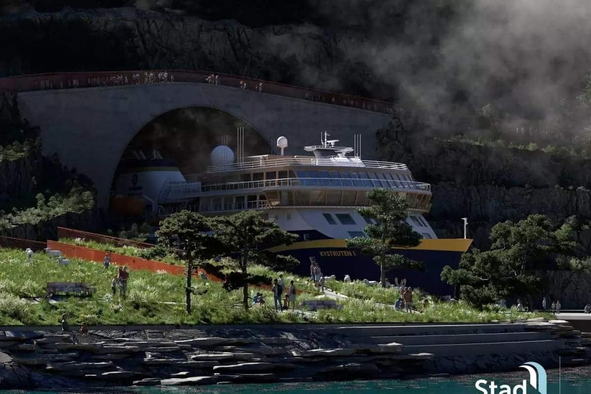 Художественное изображение устья тоннеля / © Norwegian Coastal Administration