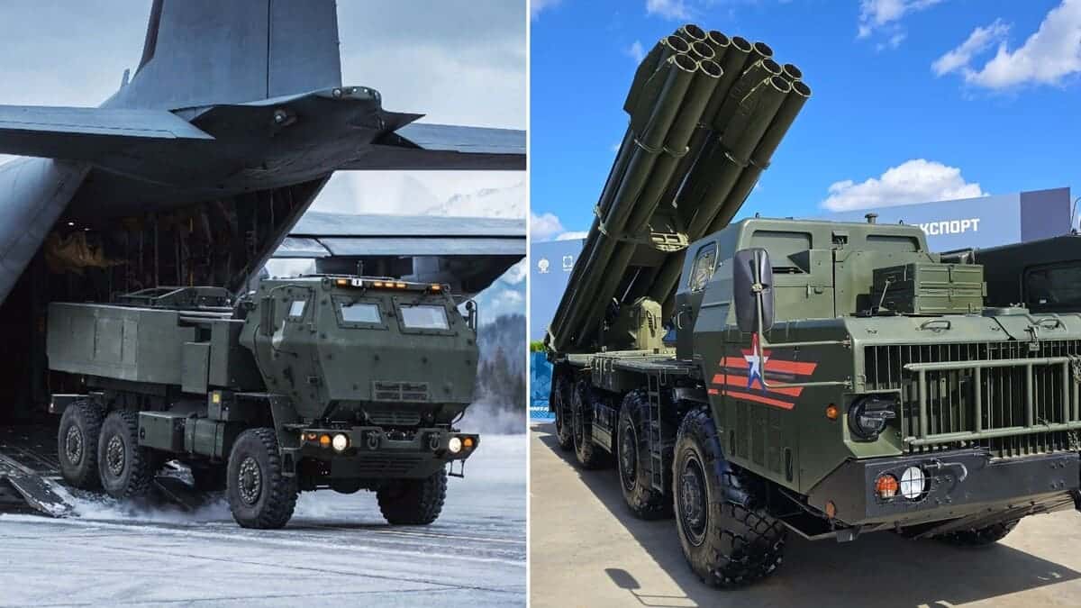РСЗО HIMARS (слева) и «Торнадо-С» (справа) / © Lockheed Martin / Министерство обороны России