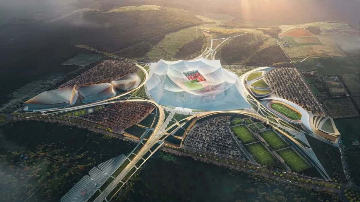 Рендер стадиона Grand Stade Hassan II / © Reproduction / Populous / Oualalou / Choi