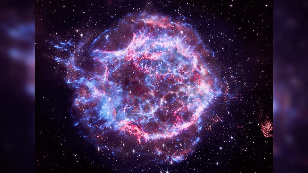 Остаток сверхновой Cassiopeia A / © NASA / CXC / SAO; Optical and Dark Matter: NASA / ESA / M.J. Jee; Image Processing: NASA / CXC / SAO / L. Frattare