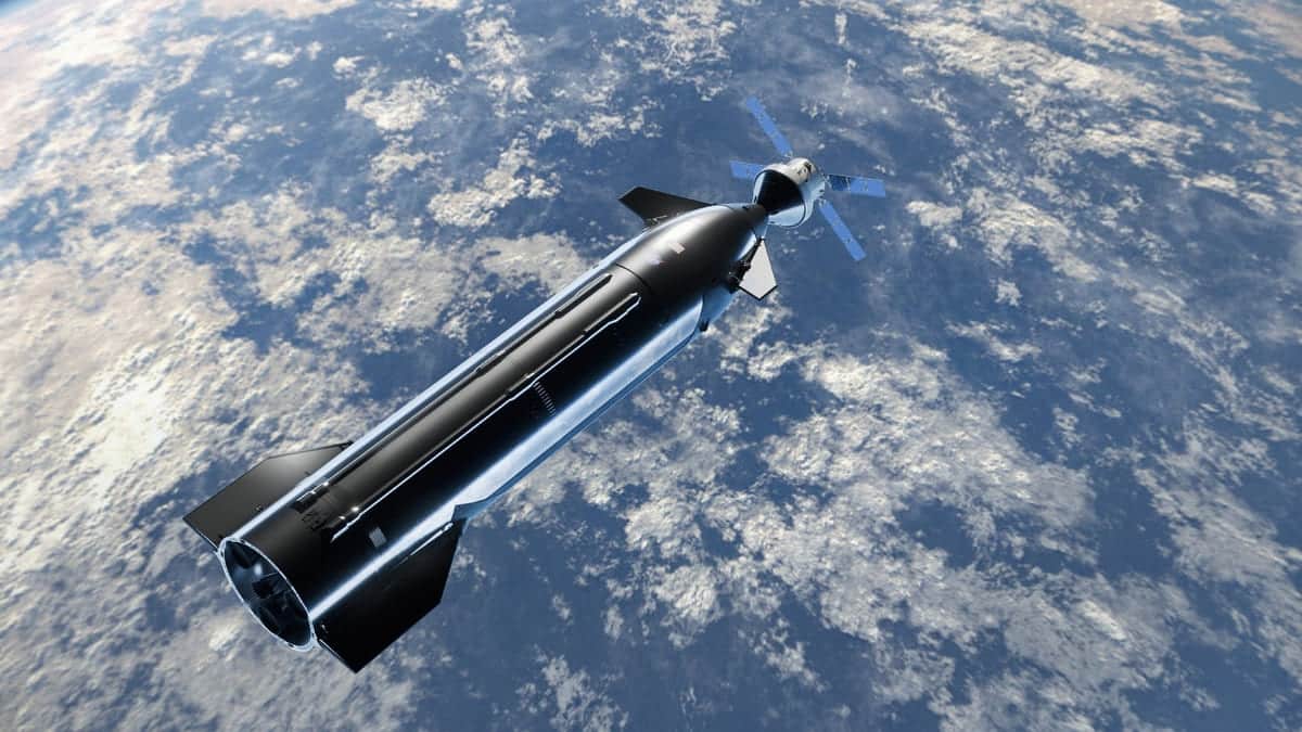 Стыковка Starship V3 с кораблем Orion в рамках миссии «Артемида III» / © NASA