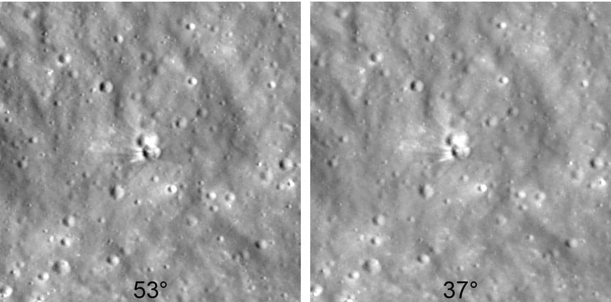 NASA показало самые детальные снимки кратера на Луне от падения фрагмента ракеты SpaceX /&nbsp;© NASA