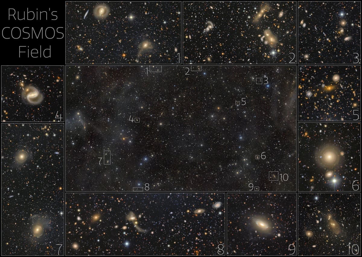 Область неба COSMOS / © NSF–DOE Vera C. Rubin Observatory / NOIRLab / SLAC / AURA