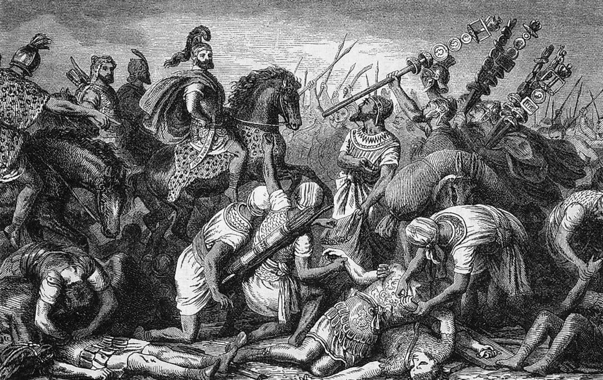 Ганнибал в битве при Каннах, иллюстрация 19-го века Генриха Лойтемана / © Wikimedia Commons