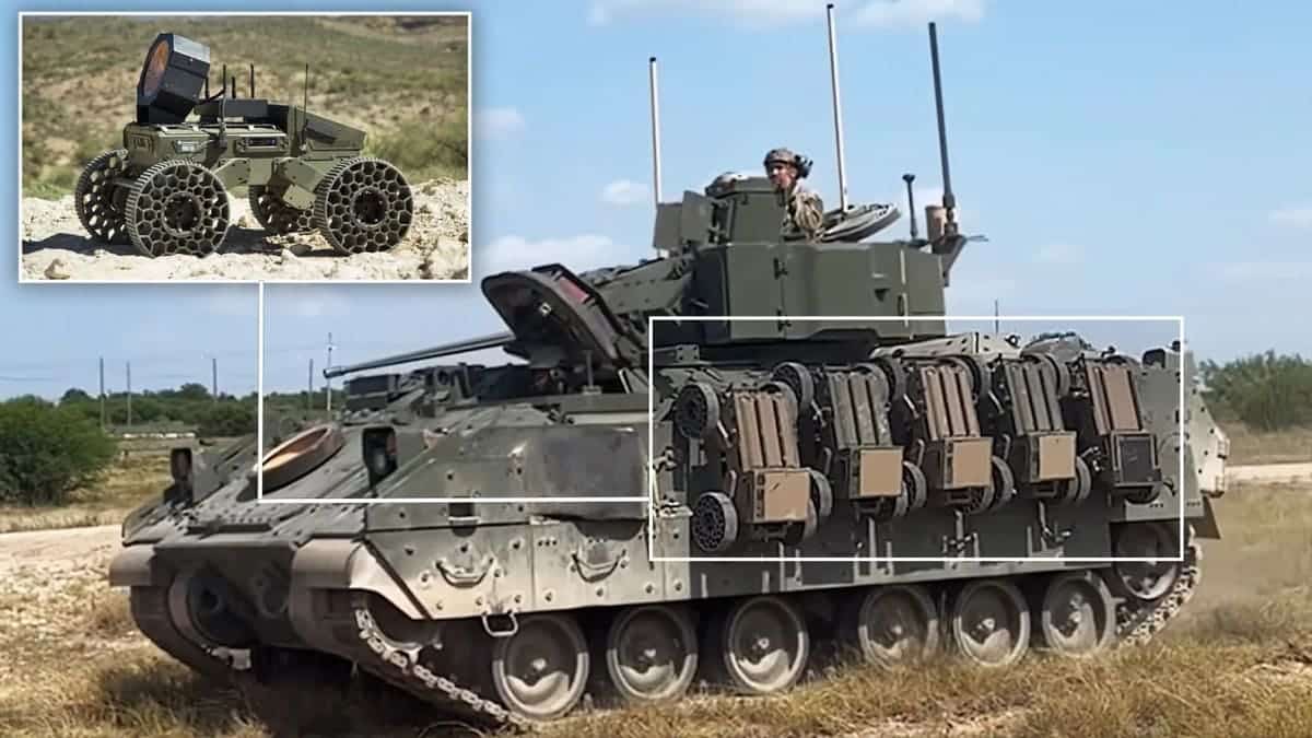 БМП Bradley стала носителем для наземных дронов FireAnt