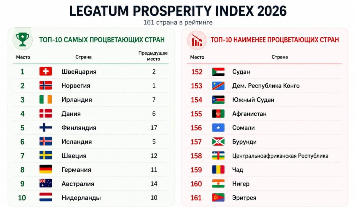 «Индекс процветания» / © The Legatum Institute / ИИ-генерация ChatGPT