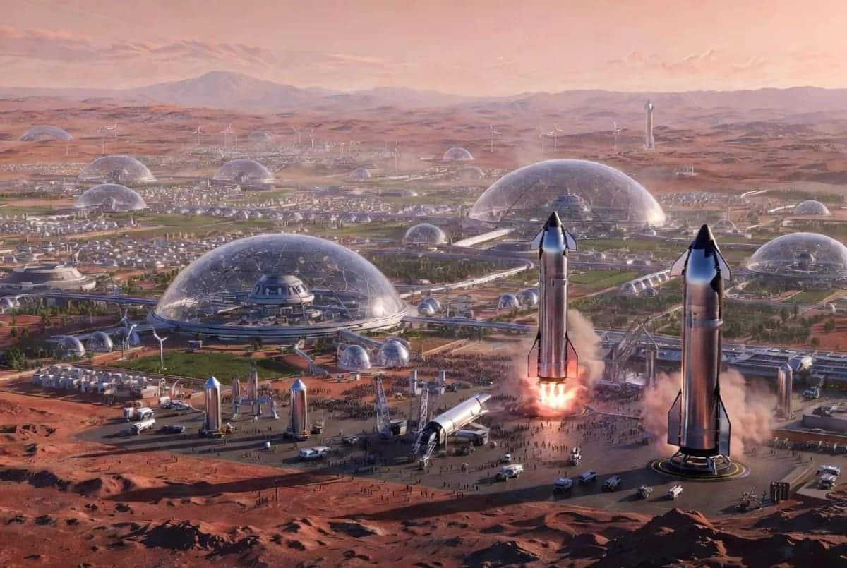 Художественное изображение Марса в будущем / © SpaceX