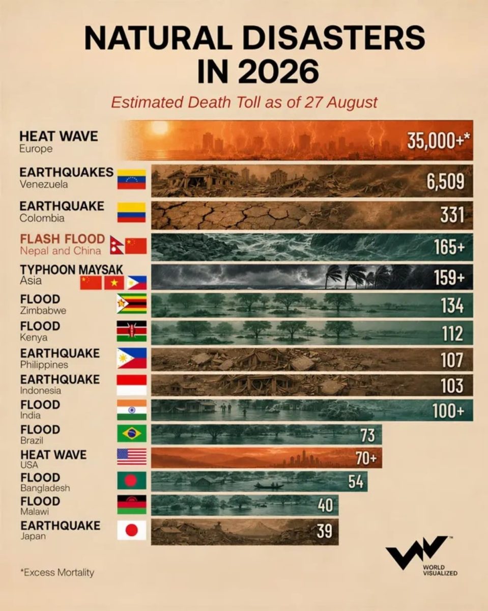 Инфографика: самые смертоносные стихийные бедствия 2026 года / © World Visualized
