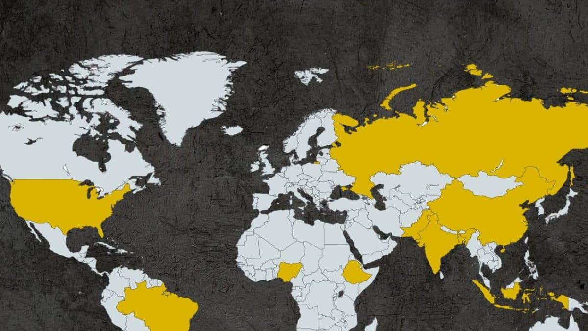 Карта: 10 самых населенных стран мира в 2026 году