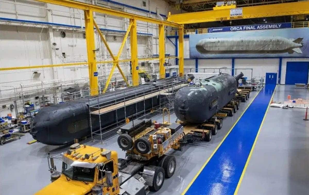 Производство беспилотных субмарин Orca / © Boeing