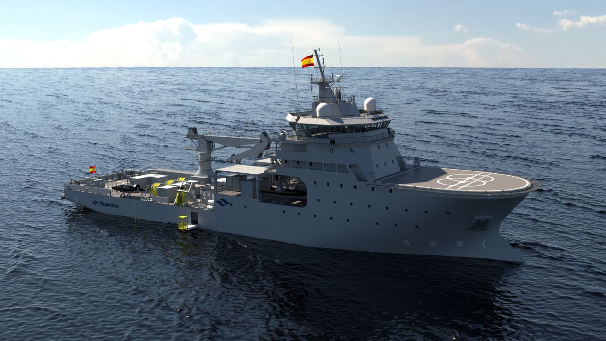 Проектная визуализация судна BAM-IS, опубликованная до строительства / Navantia