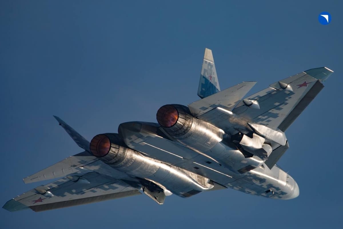 Российский истребитель пятого поколения Су-57 / © «Ростех» / ОДК