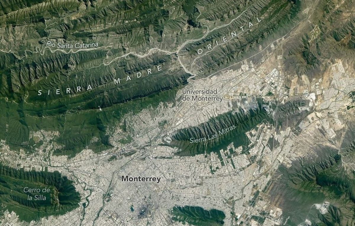 Фото Монтеррея, сделанное с МКС / © NASA Earth Observatory