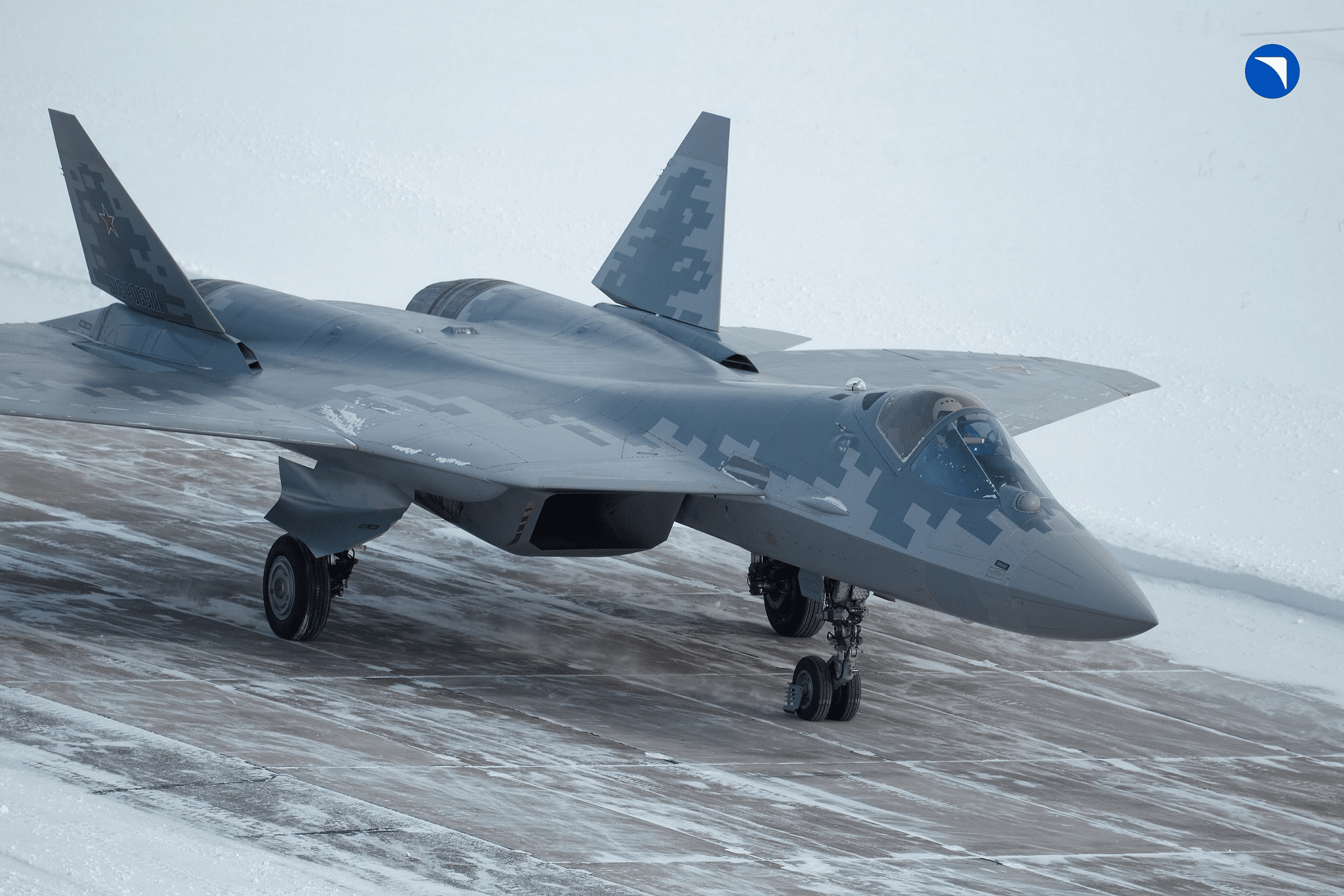 Су-57 из партии, переданной Минобороны России в феврале 2026 года с обновленными бортовыми системами и комплексом вооружения
