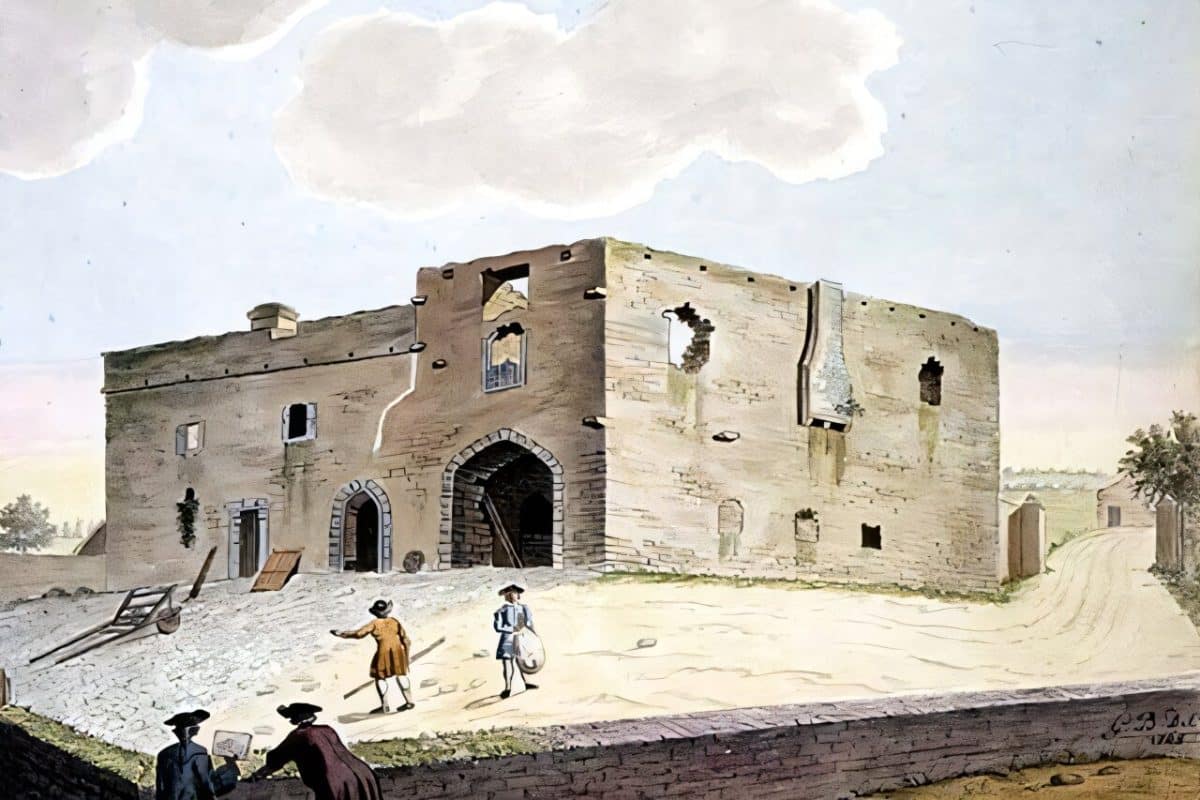 Акварель Беранджера 1765 года с изображением замка Робак / © Габриэль Беранджер, National Library of Ireland