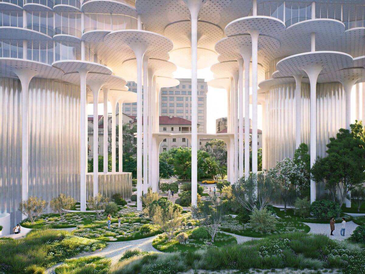 Проект здания Tirana Fountain Tower / © BIG