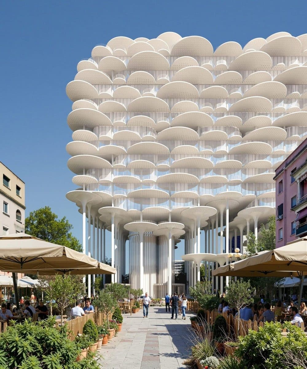 Проект здания Tirana Fountain Tower / © BIG
