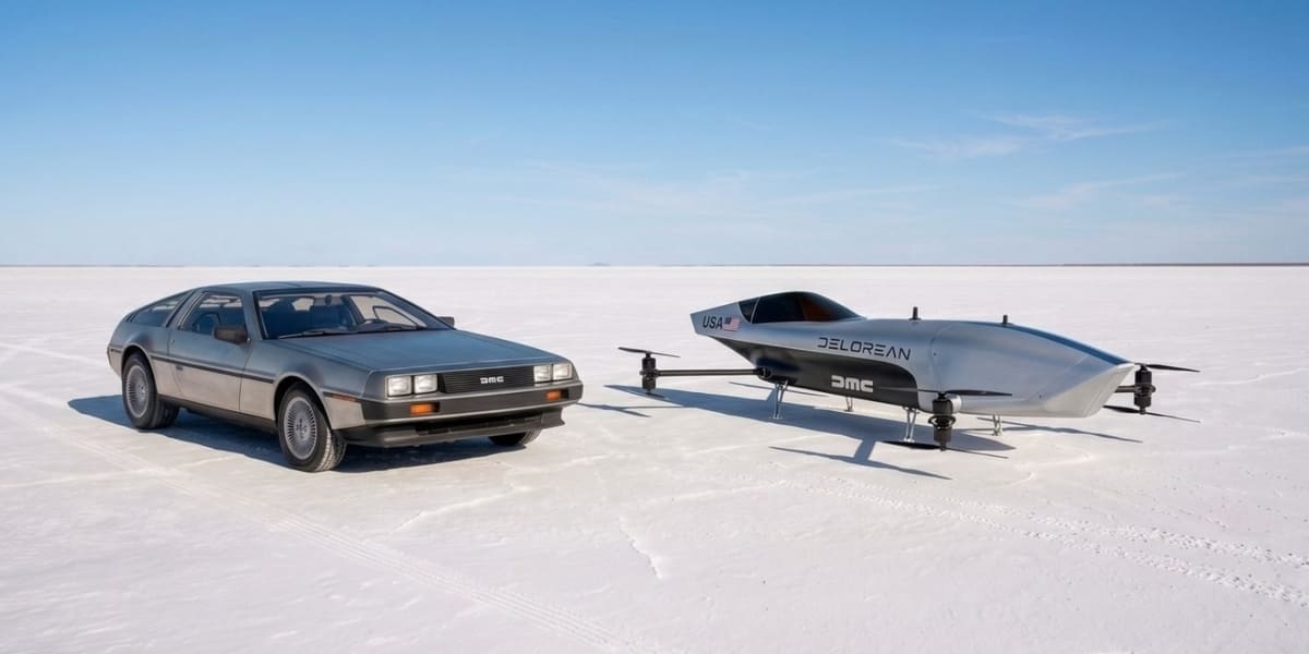 DeLorean может представить летающий электромобиль раньше Tesla / © DeLorean