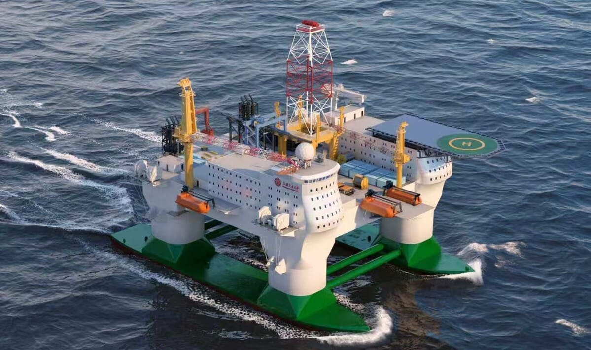 Рендер самоходной плавучей научной платформы / © Shanghai Waigaoqiao Shipbuilding, CSSC