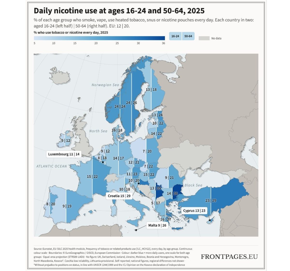 © GISCO, EuroGeographics, frontpages.eu