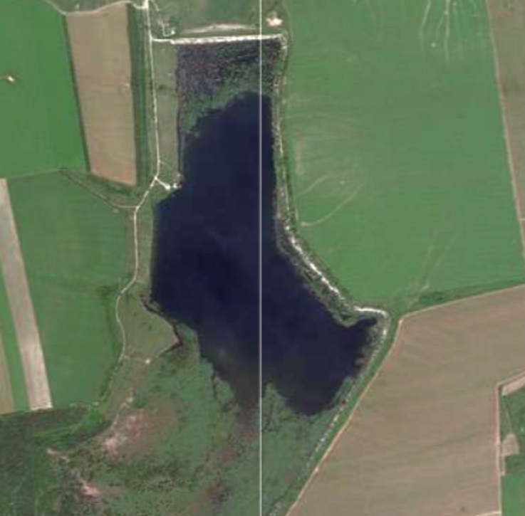 Исходный аэрофотоснимок водного ресурса