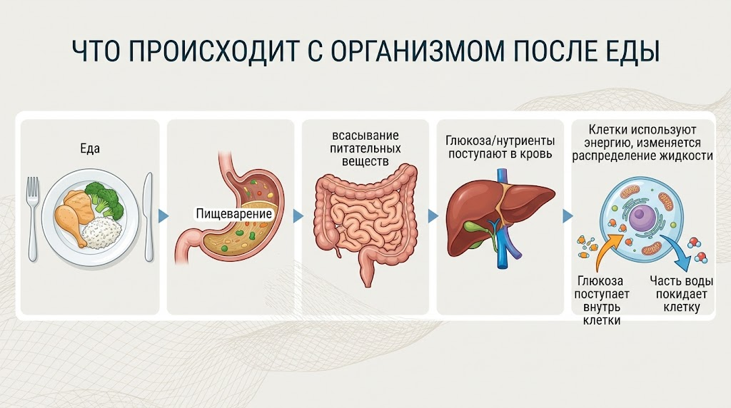 Потребление килокалорий совсем непохоже на школьную задачу про бассейн: это многостадийный процесс, каждый из этапов которого имеет множество нюансов