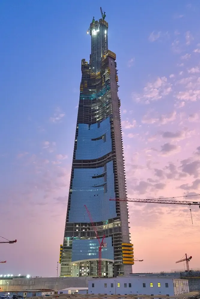 Строительство Jeddah Tower, октябрь 2026 года / © Ian Miller / Saudi Binladin Group, источник: Thornton Tomasetti