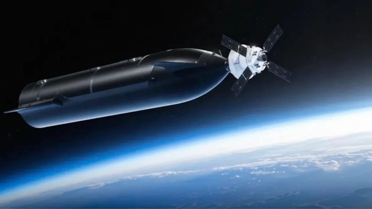 Художественное изображение стыковки Starship с кораблем Orion в рамках миссии «Артемида III» / © SpaceX